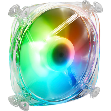 Sharkoon shark disc pwm rgb ventilateur de boîtier (transparent, 120 x 120 x 25 mm)