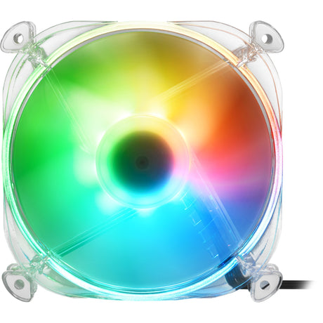 Sharkoon shark disc rgb ventilateur de boîtier (transparent, 120 x 120 x 25 mm)