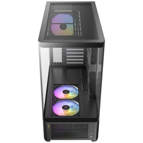 Antec c6 curve argb midi tower behuizing (zwart | 2x usb-a | 1x usb-c | tempered glass)