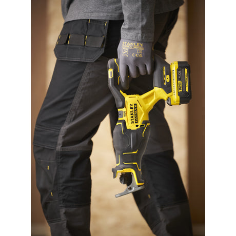 Stanley Fatmax V20 18V Brushless Reciprocating Saw (Black Yellow, Battery and Charger Not Included)