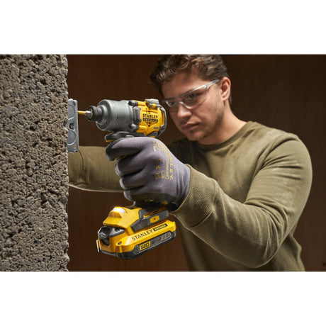 Stanley fatmax v20 18v brushless impact screwdriver (yellow black, battery and charger not included)