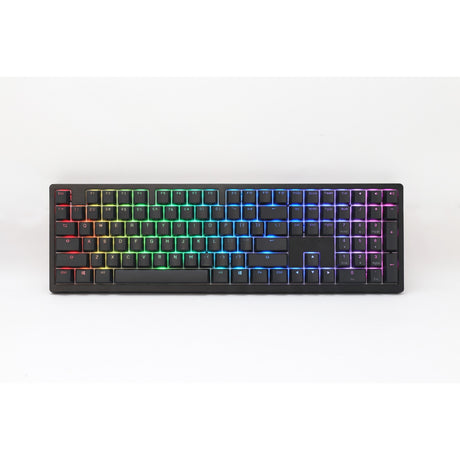 Ducky zero 6108 klasická černá rgb mechanická herní klávesnice (černá, us rozložení (qwerty), cherry mx2a red, 100%, rgb led, double-shot pbt, hot swap, 2,4ghz | bluetooth | usb-c)