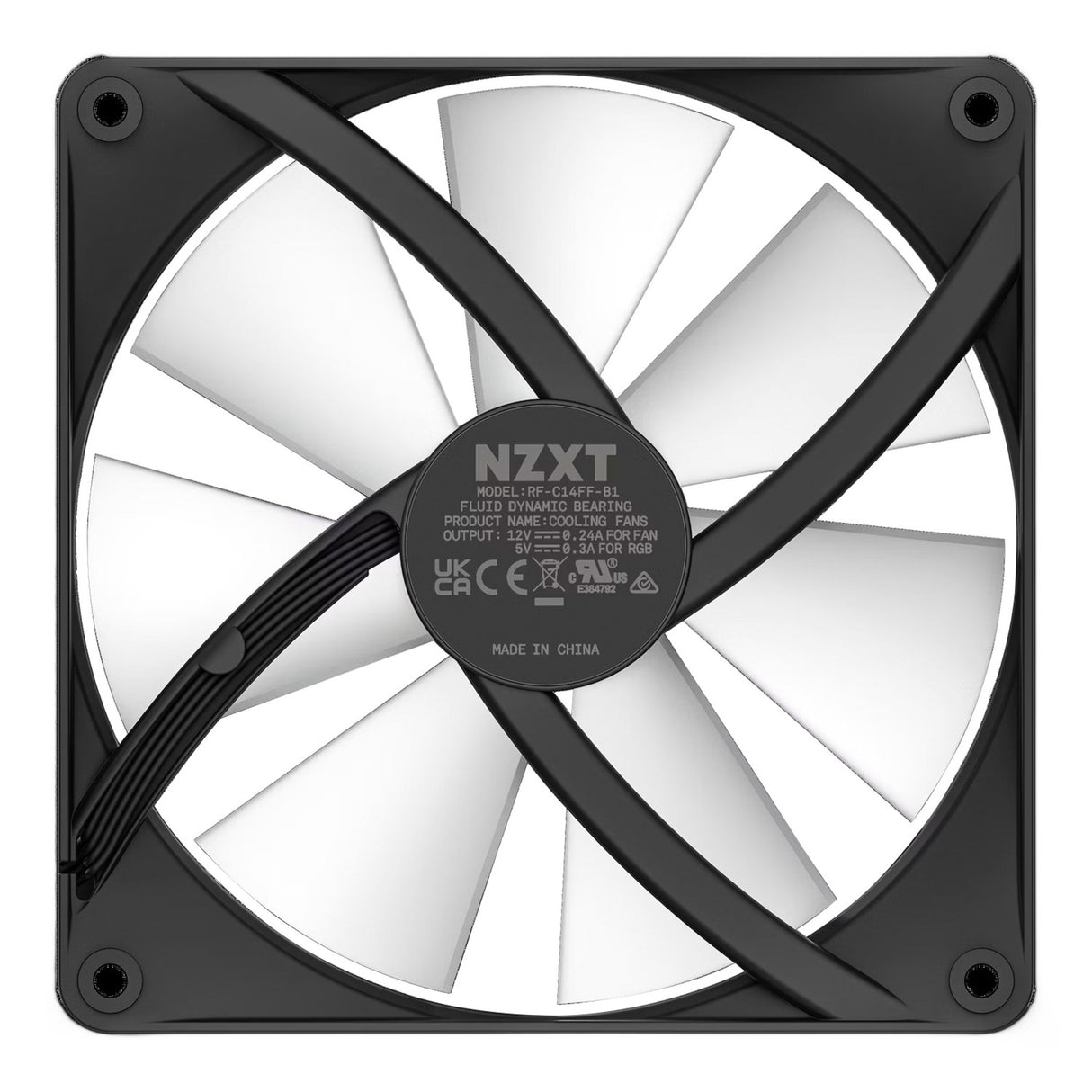 Nzxt f140 rgb Core Case Fan (schwaarz, 140 x 140 x 26 mm, pwm, ouni Controller)