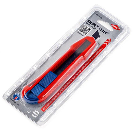 Knipex Cutix Universal Knife Stanley Knife (Red Blue, incl. 2 blades)