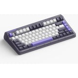 Iqunix og80 lavandin wireless mechanical keyboard (lavender, us layout (qwerty), cherry mx red, 80% (tkl), hot-swappable, pbt, 2.4ghz | bluetooth 5.1 | usb-c)
