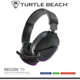 Turtle Beach Ear Force Recon 70P Black (2024) Over-Ear Gaming Headset (Black, PS4, PS5, Xbox Series X|S, Xbox One, Switch, PC, Mobile)