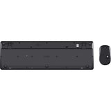 Trust Ody II Silent Wireless Tastatur a Maus Set Desktop Set (schwaarz, US Layout (QWERTY), Membran, 100%, 800 dpi - 1.600 dpi)