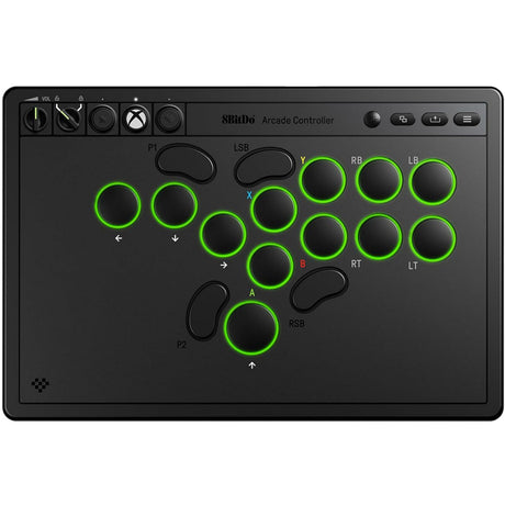8bitdo arcade controller for xbox (black, 2.4 ghz usb, xbox series x|s, xbox one, pc)