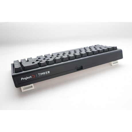 Ducky ProjectD Tinker 65 with QMK VIA, Keyboard (Black/White, US Layout, Cherry MX Blue, RGB LED, Double-Shot PBT, Hot-Swappable, Gasket Mount, 65%)