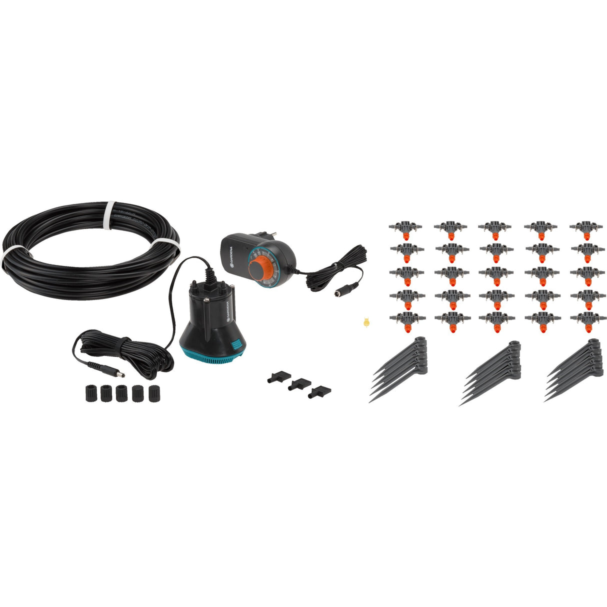 Gardena Set for Fully Automatic Flower Box Irrigation Irrigation Computer (grey black, 1407-20)