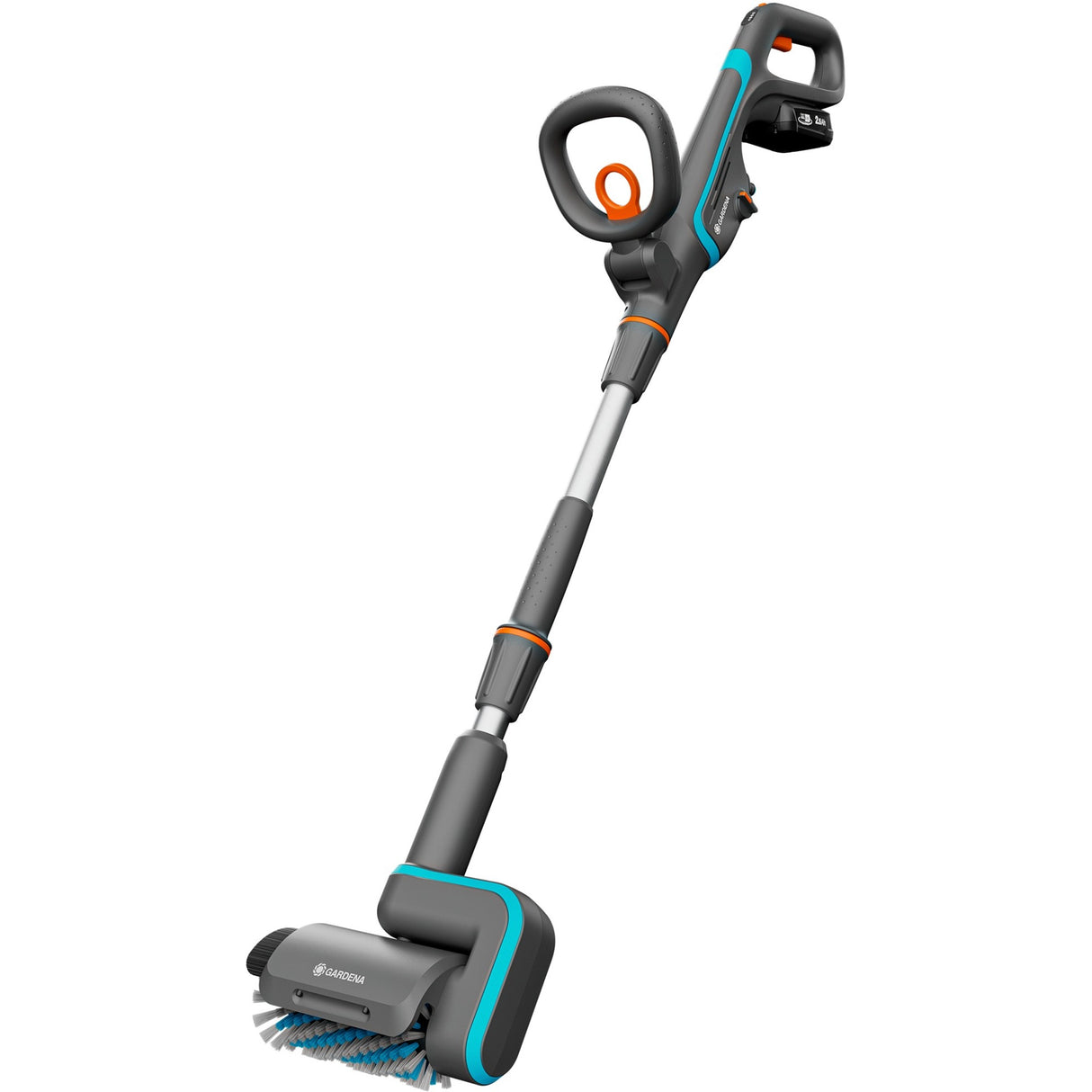 Gardena bateriový multifunkční čistič aquabrush patio 18v p4a - sada připravená k použití