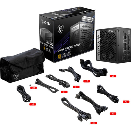 Msi MPG A1000G PCIe5 Modulární 1000W napájecí zdroj (černý, 1x 12V-2x6, 6x PCIe)