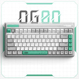 Iqunix OG80 Wormhole Wireless Mechanical Keyboard, Gaming Keyboard (Gray Green, US Layout, Cherry MX Red, RGB LEDs, 80% (TKL), Hot-Swappable, PBT, 2.4GHz | Bluetooth 5.1 | USB-C)