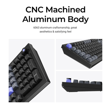 Keychron Q5 HE 8K Magnetic Switch Keyboard (black, US layout (QWERTY), ultra-fast lime, 96%, RGB LEDs, OSA double-shot PBT, hot-swap, knob)