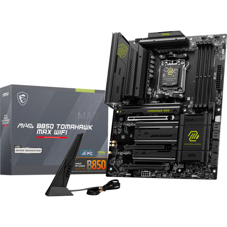 MSI Mag B850 Tomahawk Max WiFi Socket AM5 motherboard (RAID, 5GB-LAN, WiFi 7, BT, Sound, ATX)