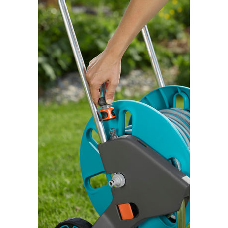Gardena Hose Trolley aquaroll M easy set (turquoise grey, 18517-20)