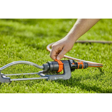 Gardena Oscillating Sprinkler aquacount (grey orange, 18354-20)
