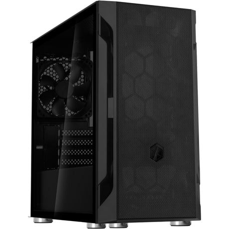 Silverstone SST-FAH1MB-G Midi Tower Case (Black | 3x USB-A | Tempered Glass)