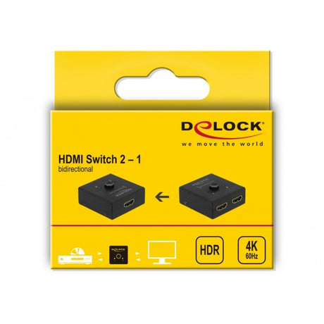 Delock HDMI switch 2 - 1 bidirectional 4k 60 Hz (black)