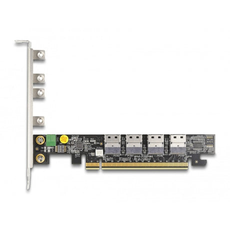 Delock pci express x16 kártya 4 x belső sff-8654 4i nvme hálózati adapterhez