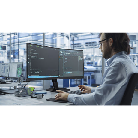 Philips 34b2u3600c 34 monatóir ultrawide cuartha (dubh, HDMI, port taispeána, 4x USB-A, USB-B, USB-C, RJ-45)