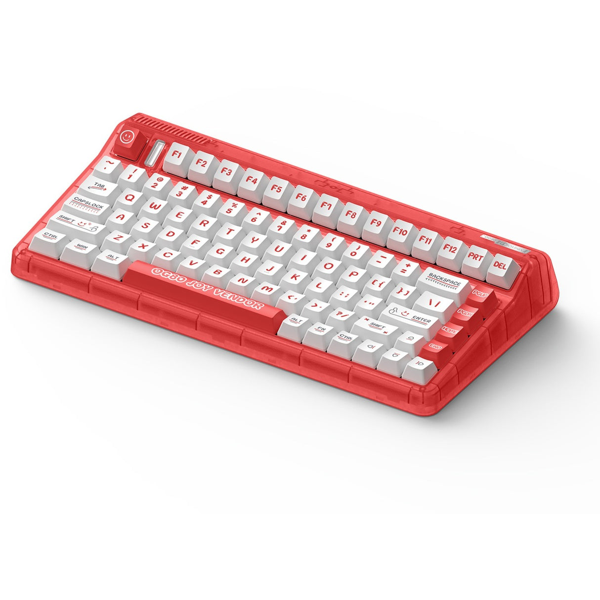 Iqunix OG80 Joy Vendor Wireless Mechanical Keyboard (Gray, US Layout (QWERTY), Cherry MX Brown, 80% (TKL), RGB LEDs, Hot-Swappable, PBT, 2.4GHz | Bluetooth 5.1 | USB-C)