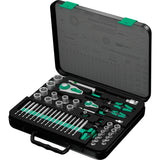 Wera 8100 SA SC 2 Zyklop Ratchet Set (black green, 43-piece, speed ratchet with swivel head)