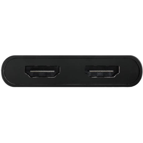 Club 3D USB-C to 2x HDMI Video Splitter with DisplayLink HDMI Splitter (Black, with USB-A Adapter)