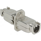 Delock coupling for network cable Cat.6a STP (silver)