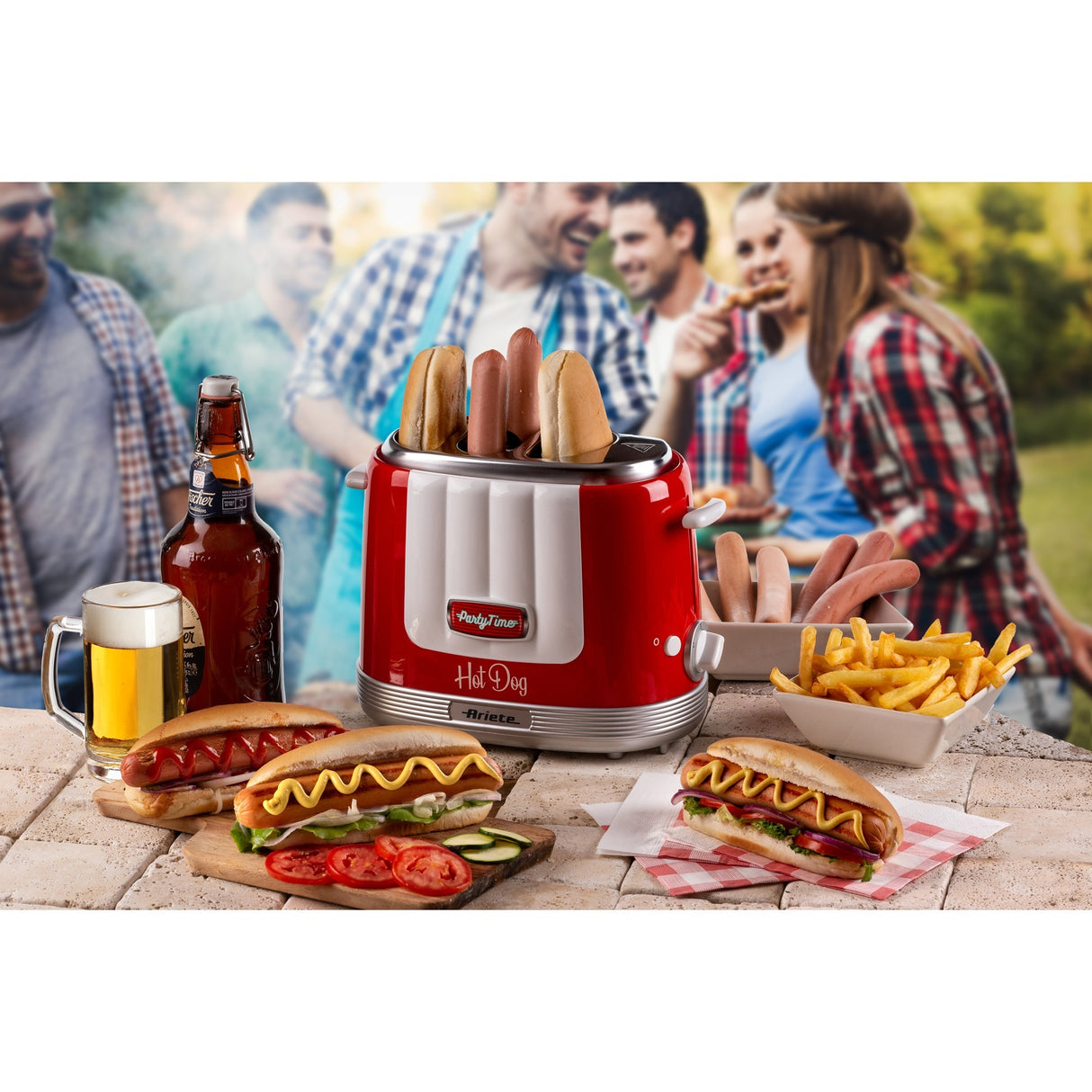 Ariete Party Time Hot Dog Maker 0206 00 (red white)