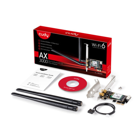 Cudy AX3000 Wi-Fi 6 Bluetooth PCI-E WLAN adaptér (černý)