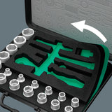 Wera 8100 SA SC 2 Zyklop Ratchet Set (black green, 43-piece, speed ratchet with swivel head)