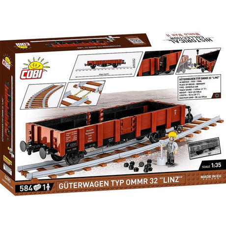 Cobi güterwagen type ommr 32 linz constructiespeelgoed (schaal 1:35)