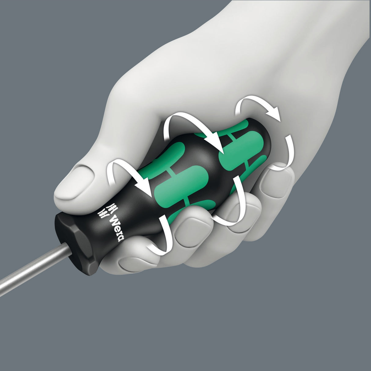 Wera screwdriver set 334 335 6 Kraftform Plus, Lasertip with rack (black green, 6-piece)