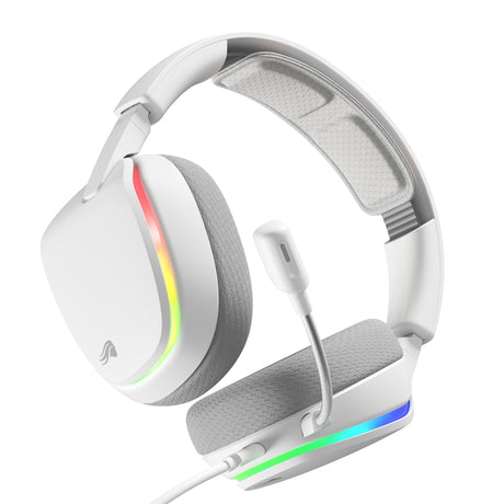Glorious GHS Eternal RGB - Stereo RGB Gaming Headset Over-Ear Gaming Headset (White, PC, PS5, PS4, Switch, USB-C)