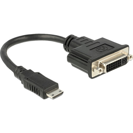 Delock mini HDMI > DVI-D-adapter (svart, 0,2 meter)