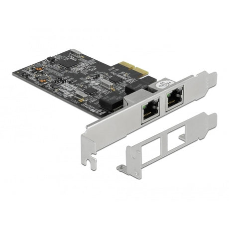 Delock PCI Express x2 kártya 2x RJ45 2.5 Gigabit Lan RTL8125 hálózati adapterhez