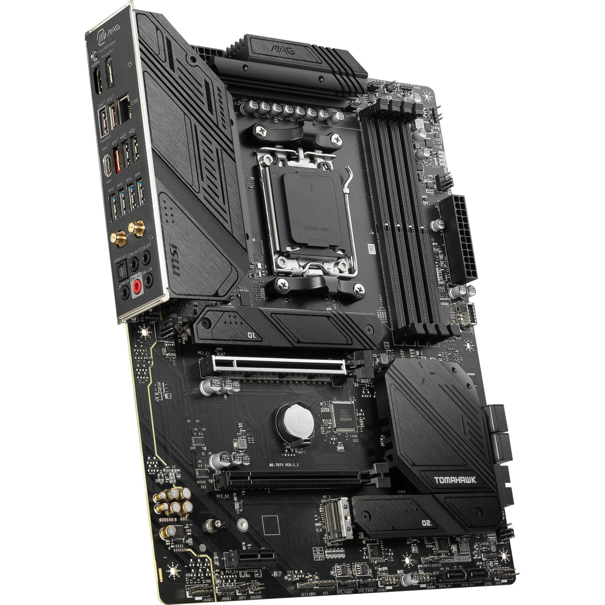 Msi mag b650 tomahawk wifi socket am5 motherboard (black, raid, 2.5 gb-lan, wi-fi 6e, bt, sound, atx)