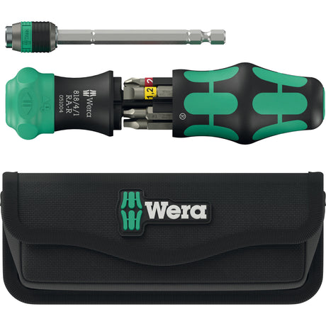 Wera kraftform kompakt 26 ra-r mit Koffer, 6-teiliges Bit-Set (schwarz grün)