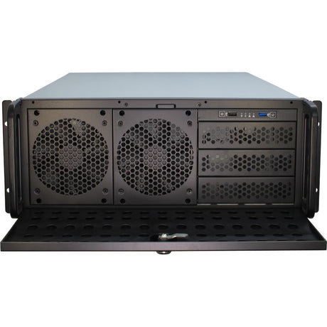 Inter-tech 4u 4129l rack behuizing (zwart | 2x usb-a)