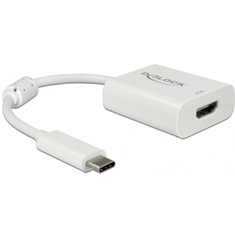 Delock USB-C > HDMI Adapter (wäiss, 0,1 Meter, 4K 60Hz, HDR)