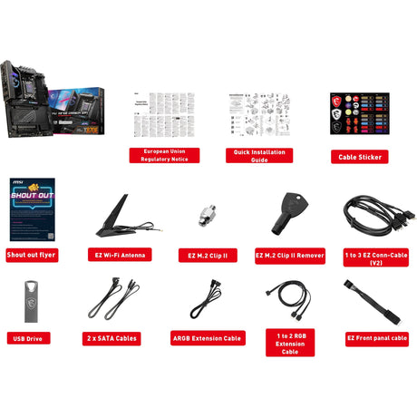 MSI MPG X870E Carbon WiFi Socket AM5 Motherboard (RAID, 5Gb-LAN, 2.5Gb-LAN, Wi-Fi 7, BT, Sound, ATX)