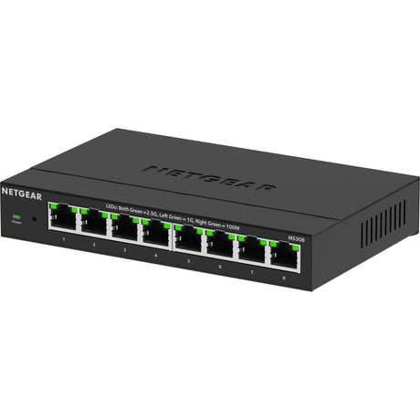Netgear 8-Port 2.5G Multi-Gigabit Ethernet onmanéiert Schalter (schwaarz, net verwaltet)