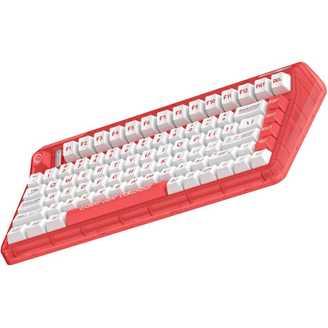 Iqunix OG80 Joy Vendor Wireless Mechanical Keyboard, Gaming Keyboard (Red White, US Layout, Cherry MX Silent Red, RGB LEDs, 80% (TKL), Hot-Swappable, PBT, 2.4GHz | Bluetooth 5.1 | USB-C)