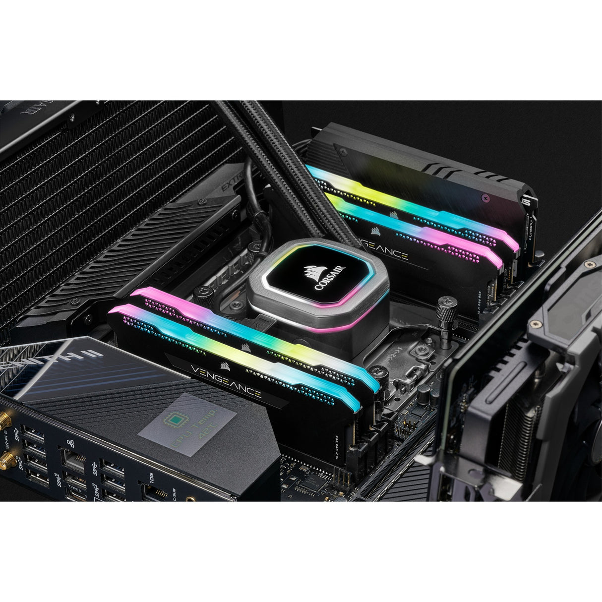 Corsair Vengeance RGB Pro SL 16 GB DDR4-3200 (2x 8 GB) RAM (black, cmh16gx4m2e3200c16, xmp 2.0)