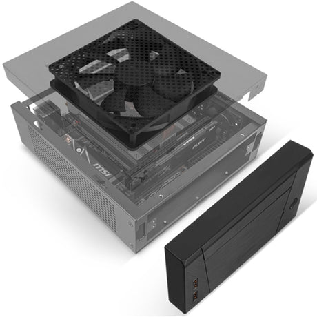 Silverstone sst-ml10b htpc kryt (černý | 2x usb-a)