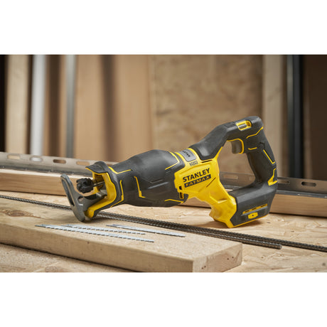 Stanley Fatmax V20 18V Brushless Reciprocating Saw (Black Yellow, Battery and Charger Not Included)
