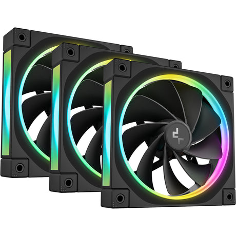 Deepcool FL12R RGB Case Fans (black, 3-pack, 120 x 120 x 25 mm, PWM)