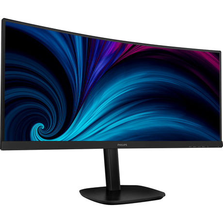 Philips 34b2u3600c 34 monatóir ultrawide cuartha (dubh, HDMI, port taispeána, 4x USB-A, USB-B, USB-C, RJ-45)