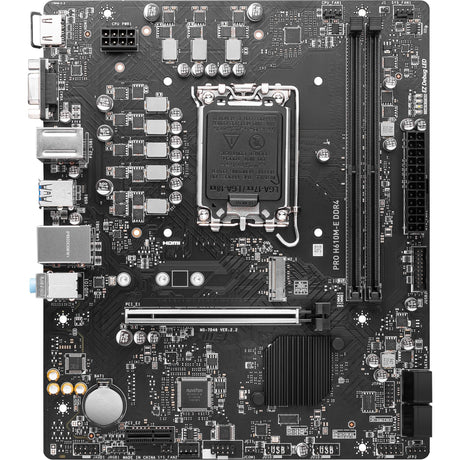 MSI Pro H610M-E DDR4 Sockel 1700 Mainboard (schwarz, GB-LAN, Sound, µATX)